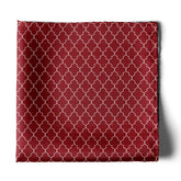 MAROON WHITE TARTAN SILK POCKET SQUARE
